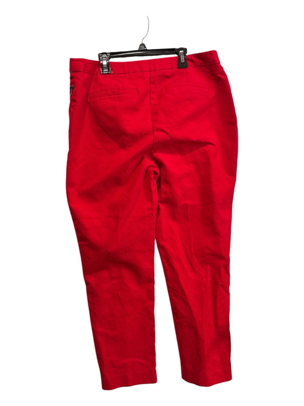 Chico's Vibrant Red Ankle-Length Pants. Size large or Chico’s size 2 - Picture 2 of 12